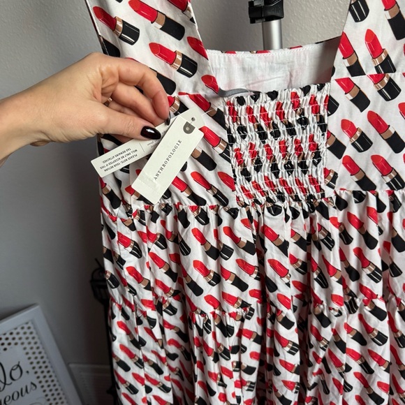 NWT Anthropologie The Helena Square-Neck Smocked Tiered Midi Dress Sz M - Picture 9 of 10